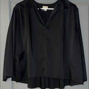 H&M Black Boxy 3/4 Sleeve Blouse